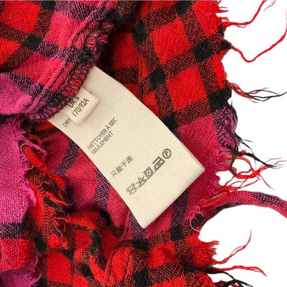 We the Free People Womens Top Small Red Pink Distress Boho Button Down - Picture 4 of 8